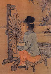 Wang Juzheng's The Spinning Wheel - detail 2