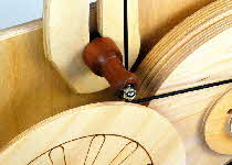 Spinolution Bee travel spinning wheel release knob